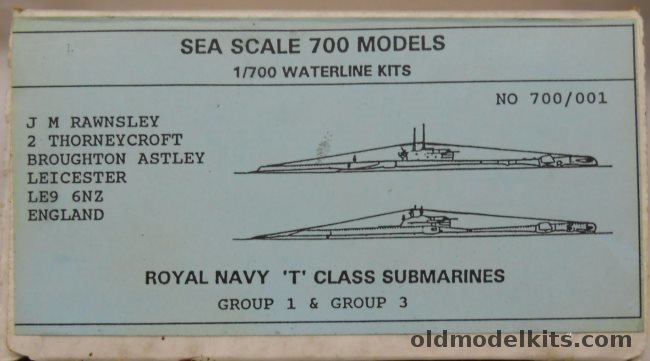Sea Scale 700 1/700 Royal Navy T Class Submarines Group 1 and Group 3, 700-001 plastic model kit